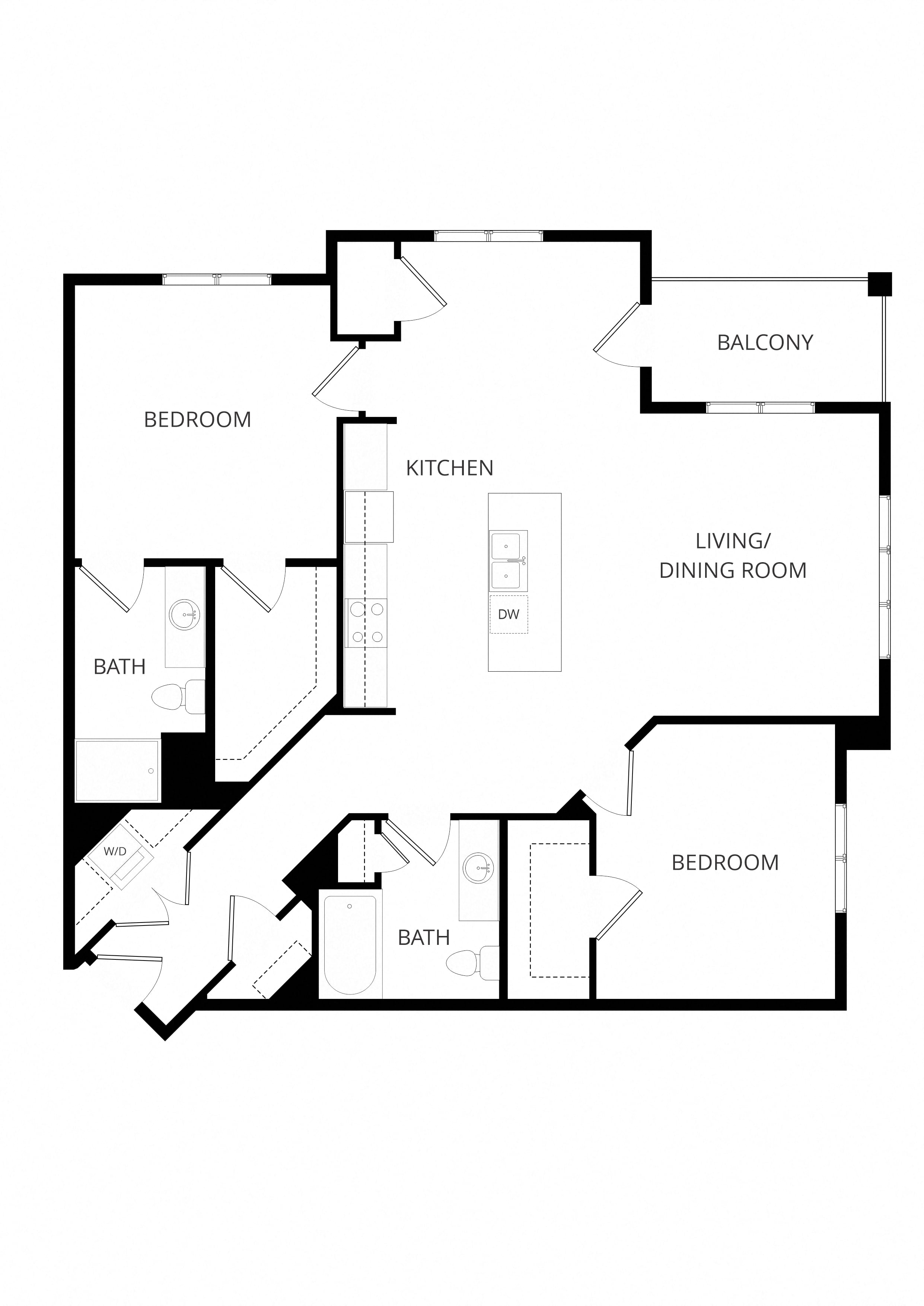 2x2 G floor plan